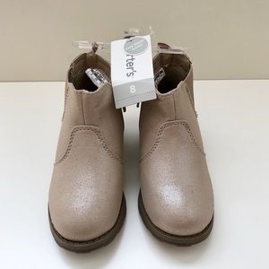 NWT Carters gold Marcella Boots size 8T.